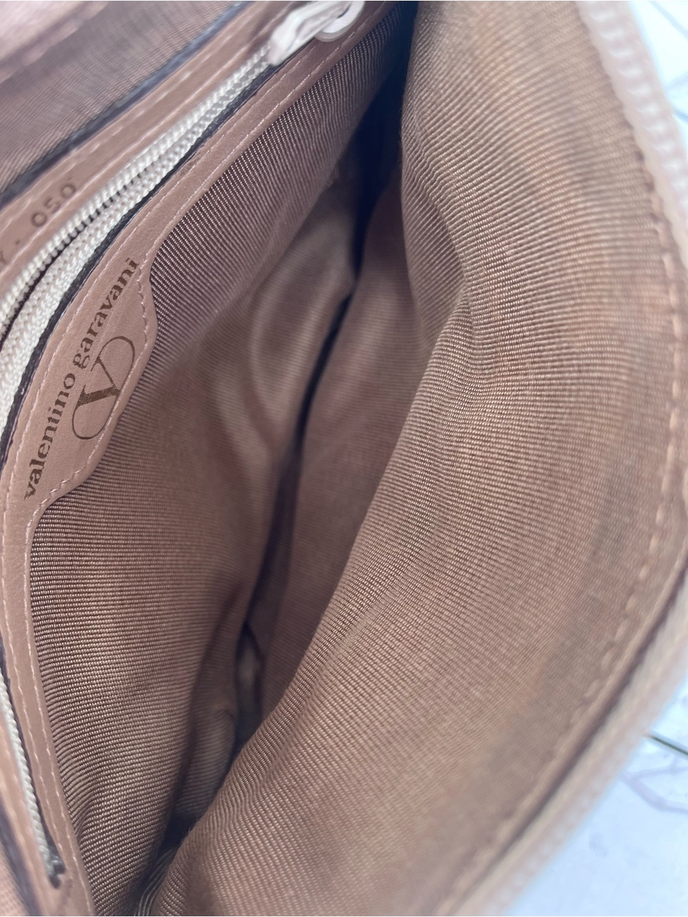 Valentino Garavani Brown Beige Monogram Crossbody Bag - Picture 7 of 11